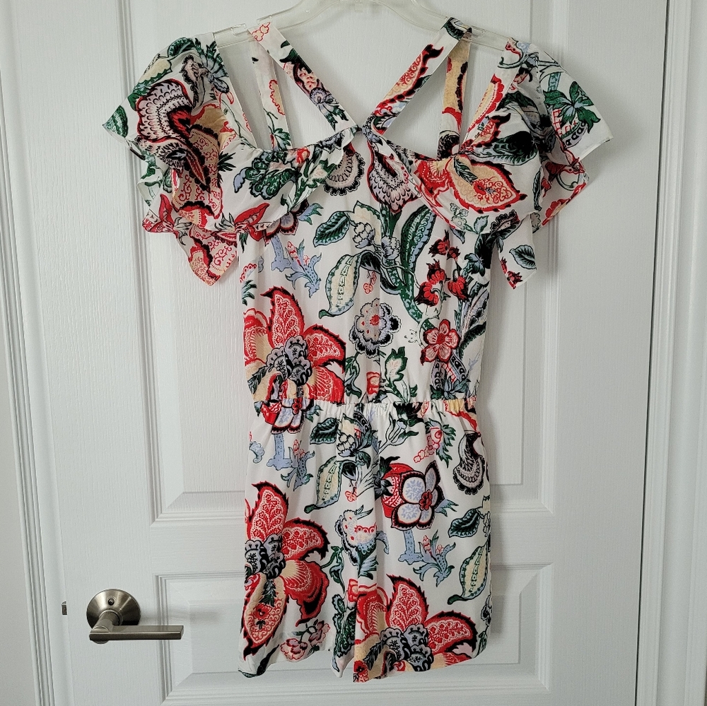 Club Monaco Floral Ruffled Romper